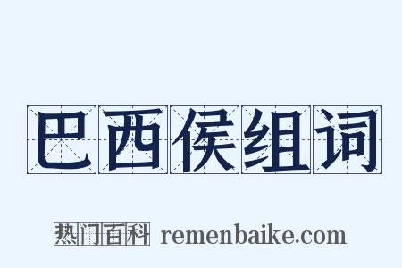巴西侯组词是什么意思的图片